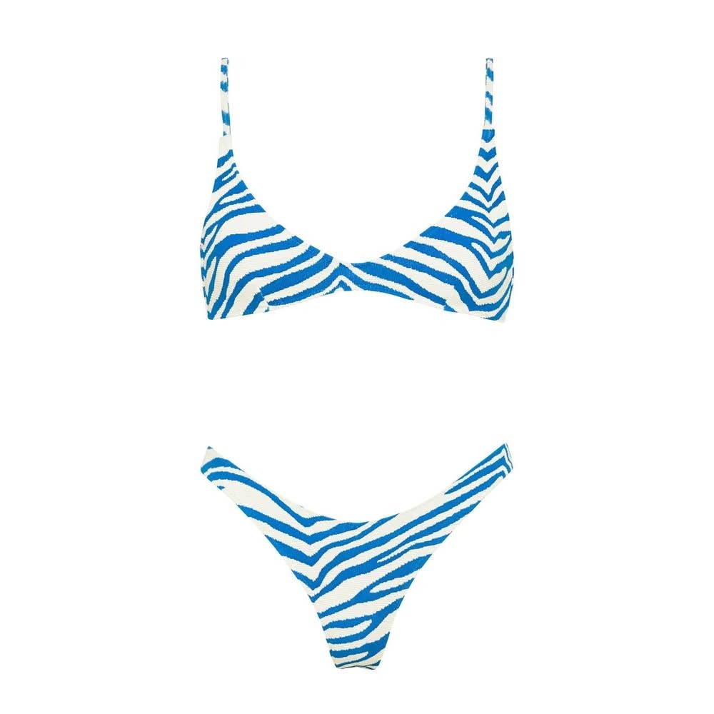Brand New NWT Unworn Maia Zebra Splash Bathing Suit Set Size XS!